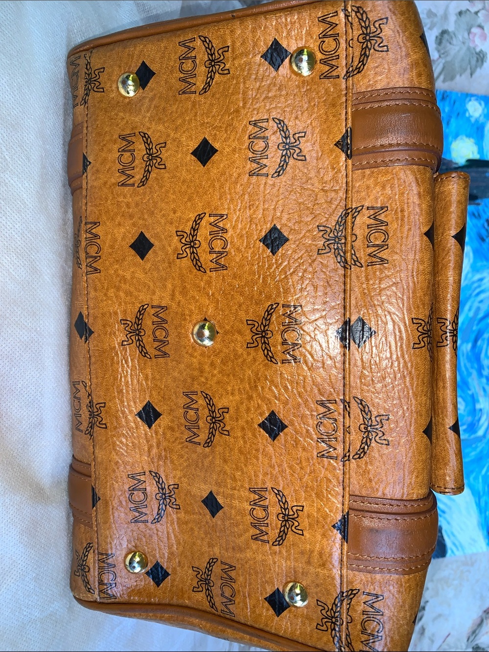 MCM Cognac Boston. with Charm - Picture 9 of 16